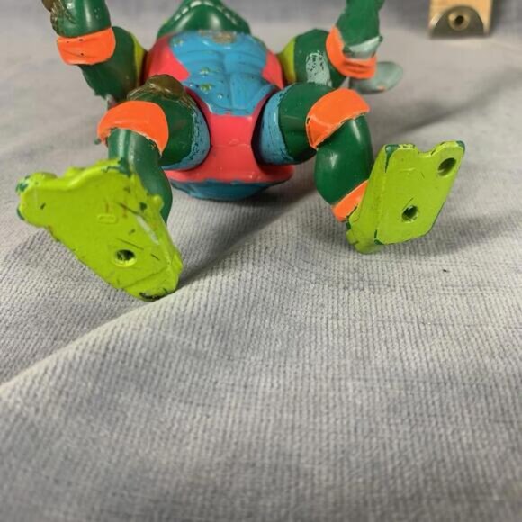 Vintage 1990 TMNT MIKE THE SEWER SURFER Action Figure Playmates Toys - Picture 7 of 7